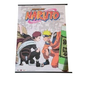 NARUTO NARUTO VS GAARA Fabric Wall Scroll 33" x 43" 2002.